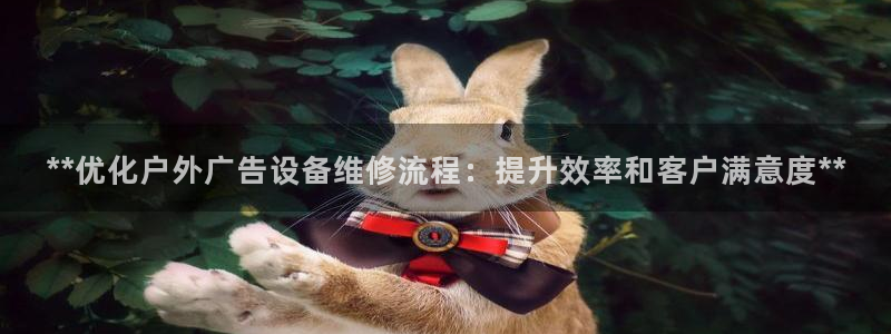 杏宇平台登录步骤图：**优化户外广告设备维修流程：提升效率和客户满意度**