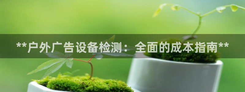 杏宇官方平台官网下载：**户外广告设备检测：全面的成本指南**