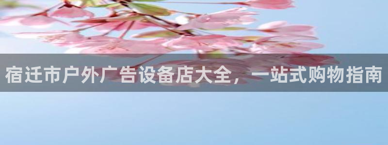杏宇平台总代理：宿迁市户外广告设备店大全，一站式购物指南
