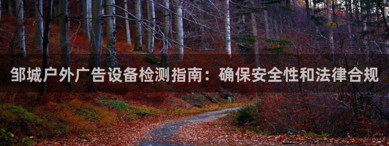 杏宇平台登录方法：邹城户外广告设备检测指南：确保安全性和法律合规