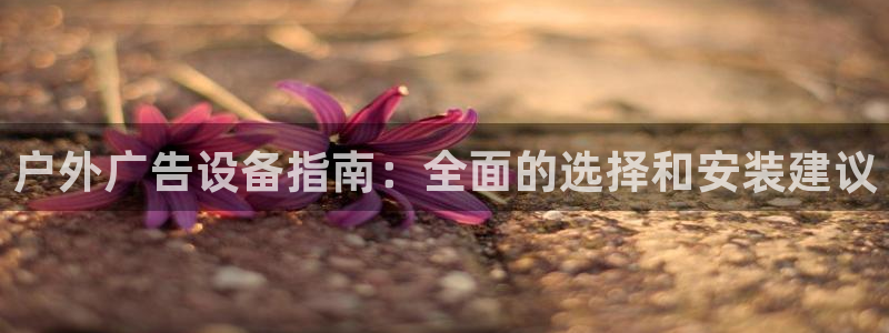 杏宇平台开户：户外广告设备指南：全面的选择和安装建议