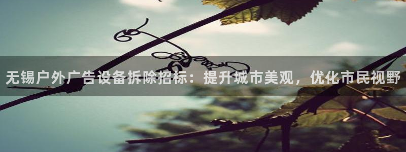 杏宇平台代理怎么样可靠吗：无锡户外广告设备拆除招标：提升城市美观，优化市民视野