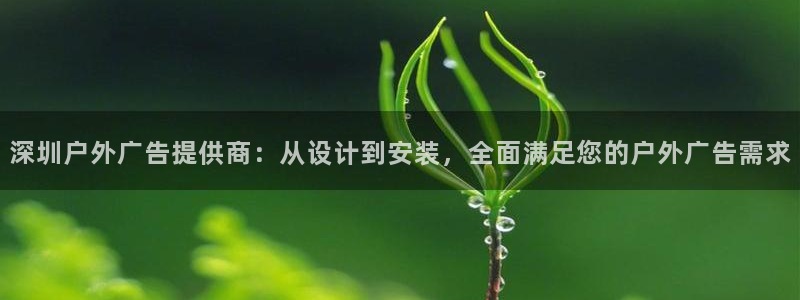 杏宇官方平台官网：深圳户外广告提供商：从设计到安装，全面满足您的户外广告需求