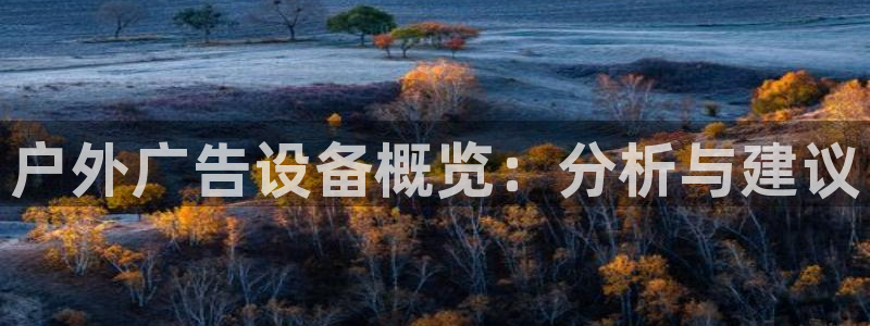 杏宇平台怎么样：户外广告设备概览：分析与
