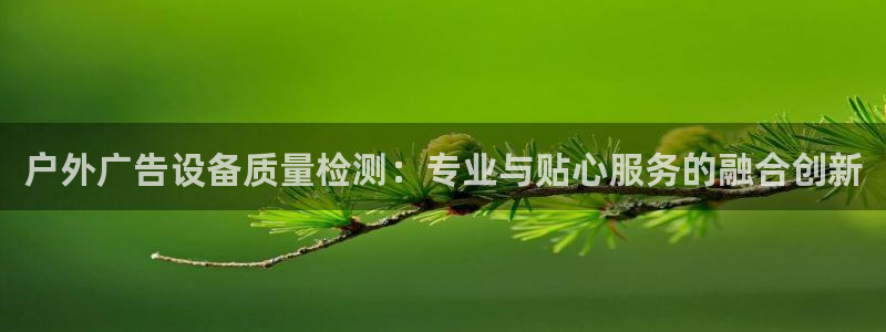 杏宇平台代理多少钱一个：户外广告设备质量检测：专业与贴心服务的融合创新