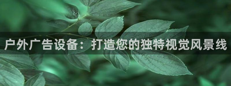 杏宇平台招商电话号码：户外广告设备：打造您的独特视觉风景线